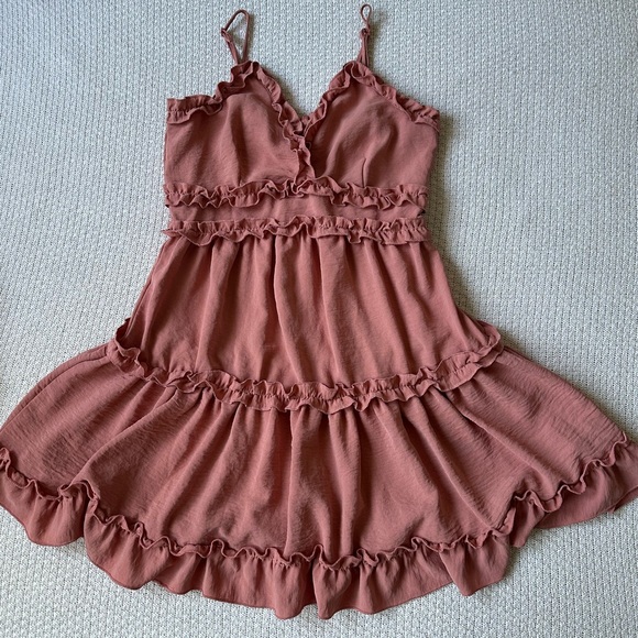 Pink Ruffle Dress - Picture 1 of 2